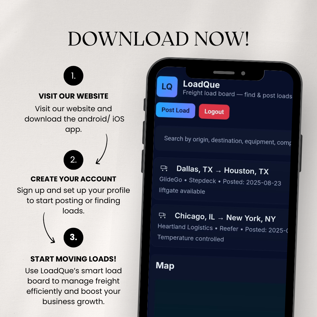 LOADQUE mobile application preview